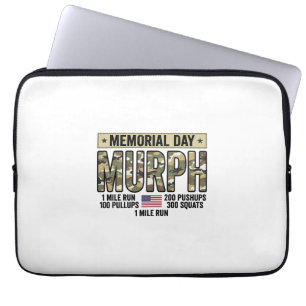 Memorial Day Murph Workout Vintage Vector T-shirt_ Laptop Sleeve