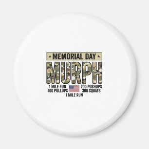 Memorial Day Murph Workout Vintage Vector T-shirt_ Magneet