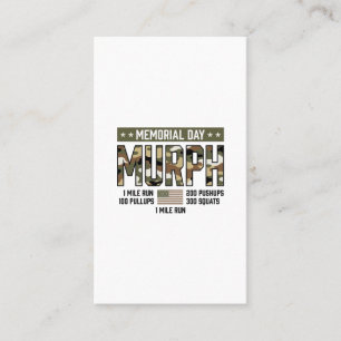 Memorial Day Murph Workout Vintage Vector T-shirt Visitekaartje