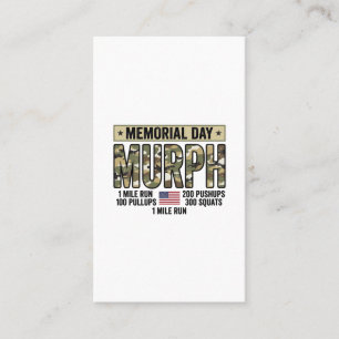 Memorial Day Murph Workout Vintage Vector T-shirt_ Visitekaartje