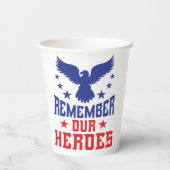 Memorial Day Paper Cups Papieren Bekers (Achterkant)