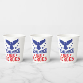 Memorial Day Paper Cups Papieren Bekers