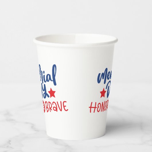 Memorial Day Paper Cups Papieren Bekers (Links)
