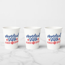 Memorial Day Paper Cups