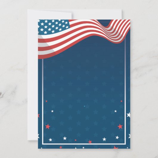 Memorial Day Party Amerikaanse ballonnen vlag Kaart (Achterkant)
