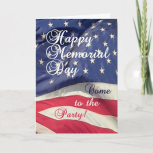 Memorial Day Party Invitation-U.S. Flag