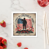 Memorial Day Patriotic Design Napkins Remembrance Servet (Insitu)