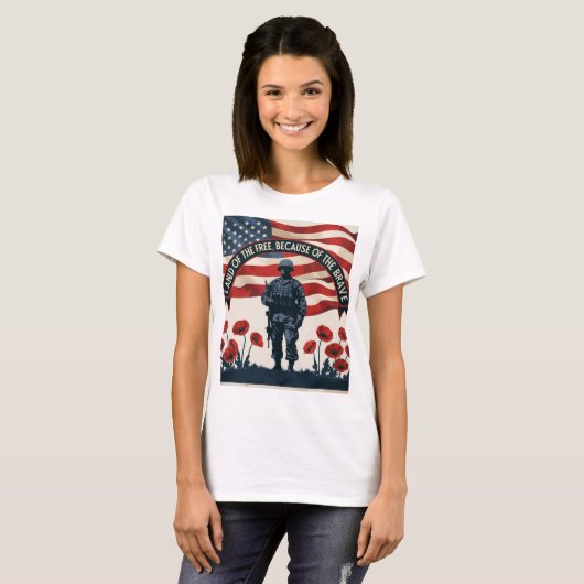 Memorial Day Patriotic Design T-Shirt Pride (Voorkant volledig)