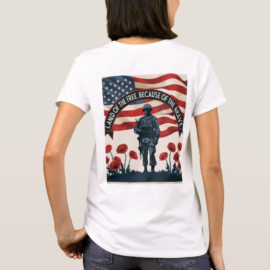 Memorial Day Patriotic Design T-Shirt Pride (Achterkant)
