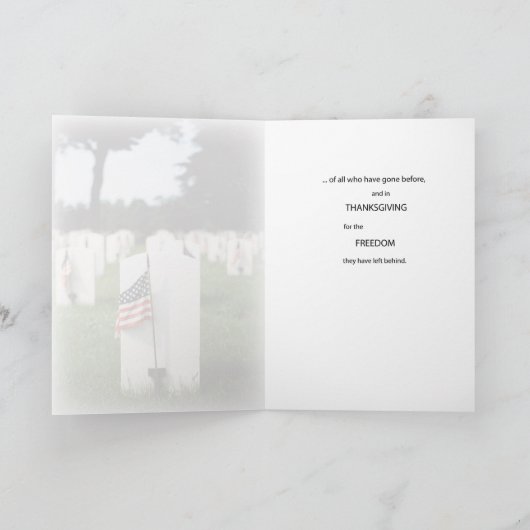 Memorial Day Patriotic in Remembryo Kaart (Binnen)