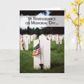 Memorial Day Patriotic in Remembryo Kaart (Gele Bloem)