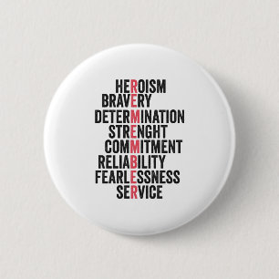 Memorial Day Patriottische Amerikaanse Veteraan Gi Ronde Button 5,7 Cm