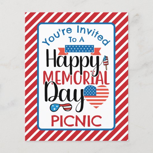 Memorial Day Picnic Buurt Uitnodiging Flyer (Voorkant)