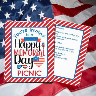 Memorial Day Picnic Buurt Uitnodiging Flyer