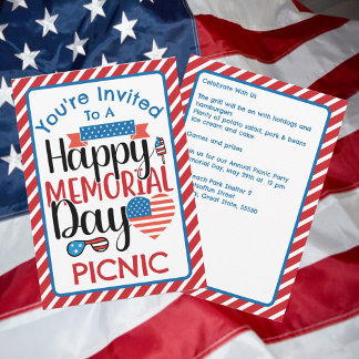Memorial Day Picnic Family Cookout Kaart