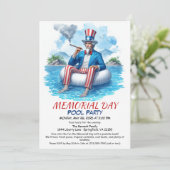 Memorial Day Pool Party | Summer Bash Kaart (Staand voorkant)