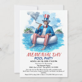 Memorial Day Pool Party | Summer Bash Kaart