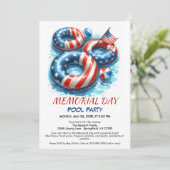 Memorial Day Pool Party | Summer Bash Kaart (Staand voorkant)