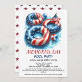 Memorial Day Pool Party | Summer Bash Kaart (Voorkant / Achterkant)