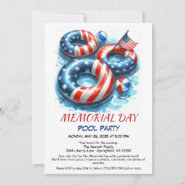 Memorial Day Pool Party | Summer Bash Kaart