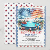 Memorial Day Pool Party | Summer Bash Kaart (Voorkant / Achterkant)