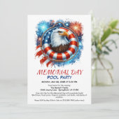 Memorial Day Pool Party | Summer Bash Kaart (Staand voorkant)