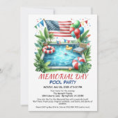Memorial Day Pool Party | Summer Bash Kaart (Voorkant)