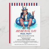 Memorial Day Pool Party | Summer Bash Kaart (Voorkant / Achterkant)