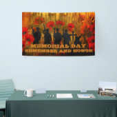 Memorial Day Poppy en Soldaat  Spandoek (Beurs)