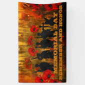 Memorial Day Poppy en Soldaat  Spandoek (Verticaal)