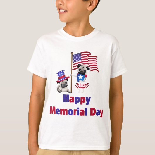 Memorial Day Pugs.png T-shirt (Voorkant)