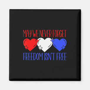 Memorial Day Quote For Veterans Patriotic Red Whit Magneet