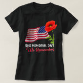 Memorial Day Red Poppy Patriotic Army T-shirt (Design voorkant)
