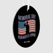 Memorial Day Remember & Honor Patriottische Amerik Ornament (voorkant)