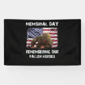 Memorial Day Remembering our Fallen Heroes Spandoek (Horizontaal)