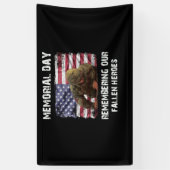 Memorial Day Remembering our Fallen Heroes Spandoek (Verticaal)