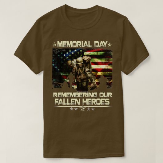 Memorial Day Remembering our Fallen Heroes T-shirt (Design voorkant)