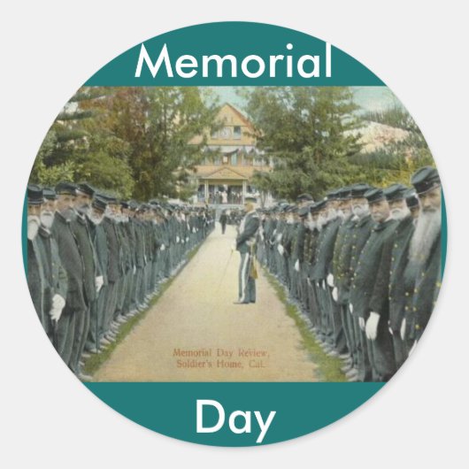 Memorial Day Review Ronde Sticker (Voorkant)