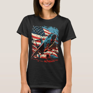 Memorial Day Rode papaver Bloemenarend USA Vlag 4t T-shirt