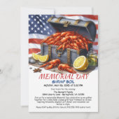 Memorial Day Shrimp Boil Party Uitnodiging (Voorkant)