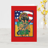 Memorial Day - Soldaat Doxie Kaart (Gele Bloem)