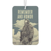 Memorial Day Soldier Clouds Remember and Honor Luchtverfrisser (Achterkant)