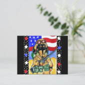 Memorial Day Soldier Dachshund Briefkaart (Staand voorkant)