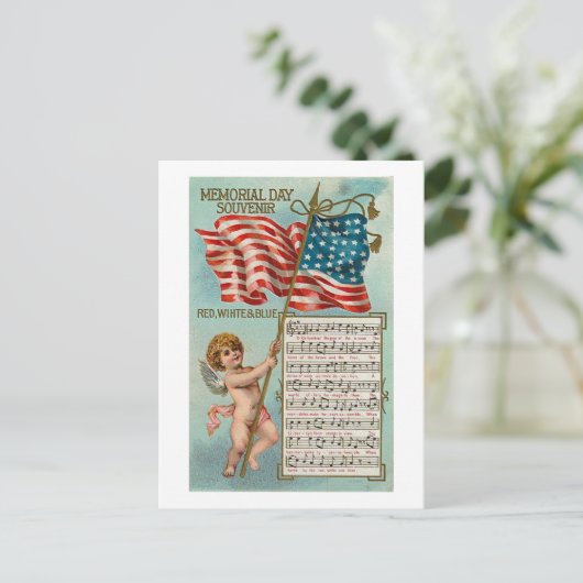 Memorial Day Souvenir Red, White, Blue Briefkaart (Staand voorkant)