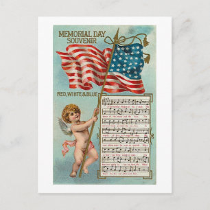 Memorial Day Souvenir Red, White, Blue Briefkaart