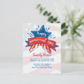 Memorial Day Star Flag Family Picnic Briefkaart (Staand voorkant)