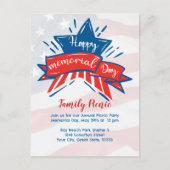 Memorial Day Star Flag Family Picnic Briefkaart (Voorkant)