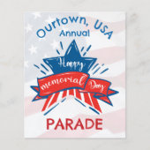 Memorial Day Star Flag Our Town Annual Parade Flyer (Voorkant)