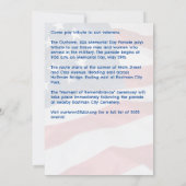 Memorial Day Star Flag Our Town Annual Parade Kaart (Achterkant)