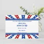 Memorial Day Starry Flag Burst Kaart (Staand voorkant)